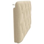 vidaXL Coussin de tête de lit crème 90 cm tissu