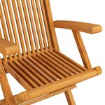 vidaXL Chaises pliantes avec coussins rouge vin 8 Pièces teck massif