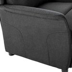 vidaXL Fauteuil inclinable Gris foncé 67.5 x 93.5 x 101.5 cm tissu