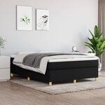 vidaXL Cadre de lit Noir 140x200 cm Tissu