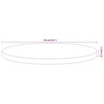 vidaXL Dessus de table Ø50x2 5 cm rond bois massif d'acacia