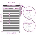 vidaXL Store zèbre noir 145x230 cm largeur du tissu 140 9 cm polyester