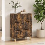 vidaXL Armoire à tiroirs Chêne fumé 66 x 34 5 x 90 cm