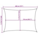 vidaXL Voile d'ombrage 160 g/m² Vert foncé 6x8 m PEHD