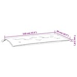 vidaXL Coussin de banc de jardin rouge 110x50x7 cm tissu oxford