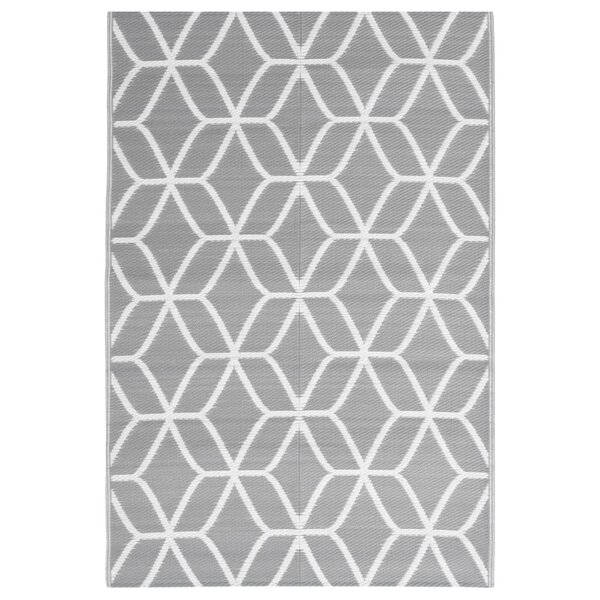 vidaXL Tapis d'extérieur ARAKIL Gris 140x200 cm PP