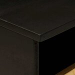vidaXL Table basse Noir et or 80 x 54 x 40 cm bois de manguier massif