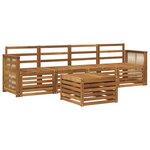 vidaXL Ensemble de canapés d'extérieur 5 Pièces Naturel