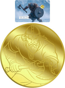 Monnaie VIKING 1/1000 Oz Or 12$ Liberia 2026