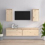 vidaXL Meubles TV 4 Pièces Bois massif de pin