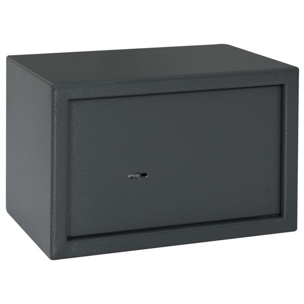 vidaXL Coffre-fort avec serrure à clé gris foncé 20x31x20 cm en acier