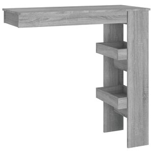 vidaXL Table bar murale Sonoma gris 102x45x103 5 cm Bois d'ingénierie