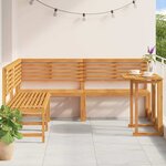 vidaXL Ensemble de banc de jardin 4 Pièces Marron Bois d'acacia massif