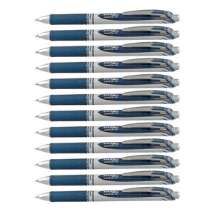 Stylo Roller encre gel rétractable ENERGEL BL77 Pointe 0 7 mm bleu nuit x 12 PENTEL