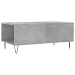 vidaXL Table basse Gris béton 90x50x36 5 cm Bois d'ingénierie