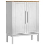vidaXL Buffet FLORO Blanc 70 x 30 x 70 5 cm Bois de Pin Massif