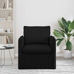 vidaXL Canapé Noir 195 x 82 x 85 cm tissu