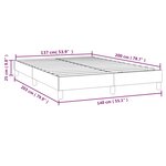 vidaXL Cadre de lit Taupe 140x200 cm Tissu