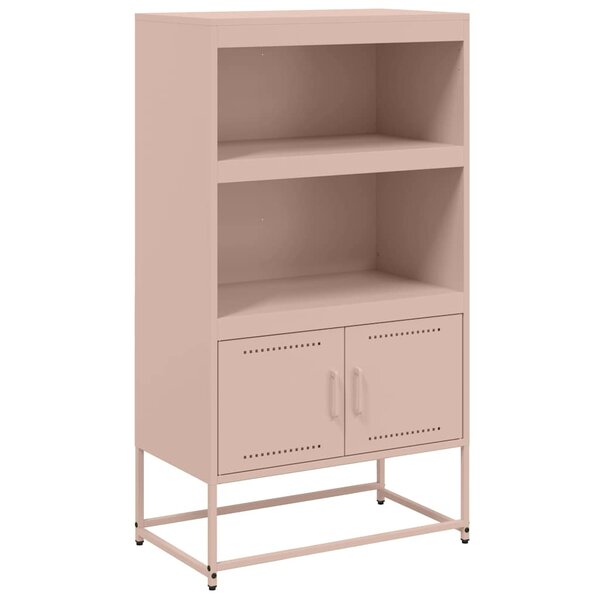 vidaXL Buffet haut rose 68 5x38 5x123 5 cm acier