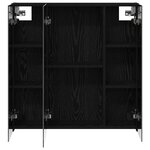 vidaXL Armoire Miroir de Salle de Bain Chêne noir 70 x 14 5 x 70 cm