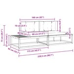 vidaXL Ensemble de canapés d'extérieur Naturel et Anthracite