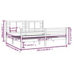 vidaXL Cadre de lit sans matelas 200x200 cm bois massif de pin