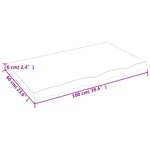vidaXL Étagère murale 100x60x(2-6) cm bois de chêne massif non traité