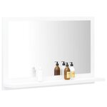 vidaXL Miroir de salle de bain Blanc 60x10 5x37 cm Bois d’ingénierie