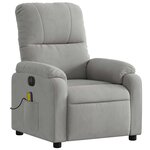 vidaXL Fauteuil inclinable de massage électrique gris clair