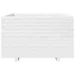 vidaXL Jardinière blanc 80x80x49 5 cm bois de pin massif