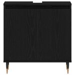 vidaXL Meuble de Lavabo de Salle de Bain Chêne noir 58 x 33 x 60 cm