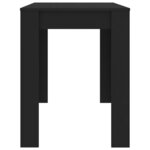 vidaXL Table de salle à manger Noir 120 x 60 x 76 cm Bois d'ingénierie