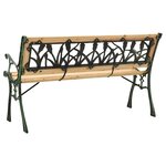 vidaXL Banc de jardin 122 cm fonte et bois de sapin massif