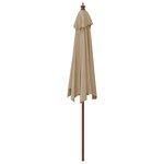 vidaXL Parasol de jardin avec mât en bois taupe 299x240 cm