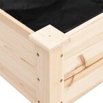 vidaXL Jardinière sur roues avec doublure 118x59x80 cm bois de sapin