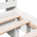 vidaXL Lit bibliothèque sans matelas blanc 100x200 cm bois pin massif