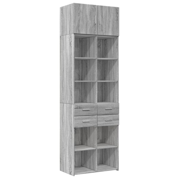 vidaXL Armoire de rangement sonoma gris 70x42 5x225 cm