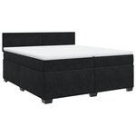 vidaXL Sommier à lattes de lit et matelas Noir 200x200 cm Velours