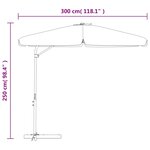 vidaXL Parasol de jardin avec mât en acier 300 cm Rouge bordeaux