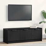 Meuble TV vidaXL Noir Chêne 102x35x36 5 cm Bois d'ingénierie