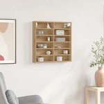 vidaXL Cabinet d'Affichage chêne artisanal 60 x 8.5 x 58 cm