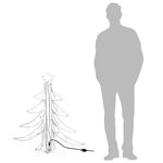 vidaXL Arbre de Noël pliable avec LED Blanc chaud 87x87x93 cm