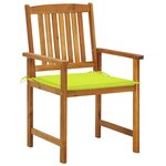 vidaXL Chaises de jardin avec coussins lot de 2 Bois d'acacia massif