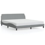 vidaXL Cadre de lit sans matelas gris clair 180x200 cm tissu