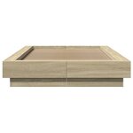 vidaXL Cadre de lit chêne sonoma 90x200 cm bois d'ingénierie
