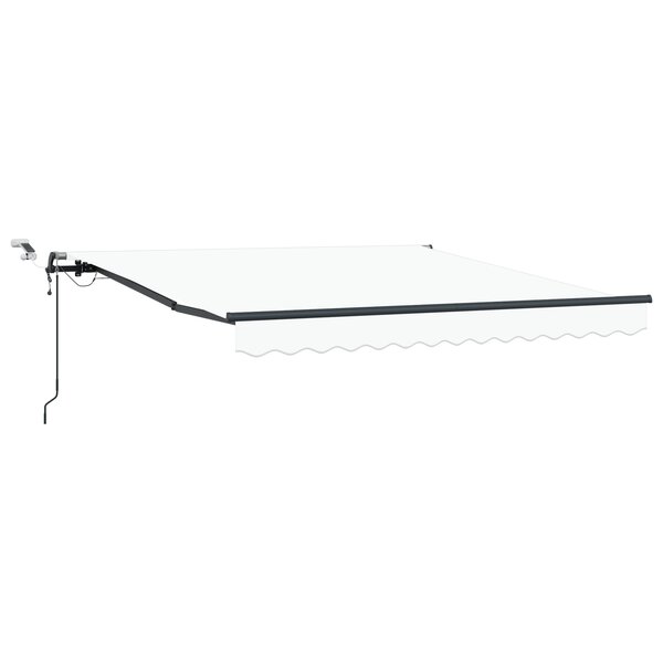 Auvent Rétractable Automatique vidaXL avec LED Blanc 300x250 cm