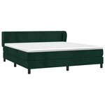 vidaXL Sommier à lattes de lit et matelas Vert foncé 160x200cm Velours