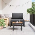 vidaXL Ensemble de canapé de jardin 2 Pièces Anthracite Acier