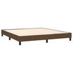 vidaXL Sommier à lattes de lit matelas et LED Marron foncé 160x200 cm