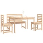 vidaXL Ensemble à manger de jardin 4 Pièces bois massif de pin